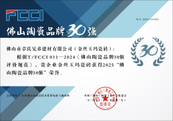 T/FCCI011-2024《佛山陶瓷品牌30強評價規范》